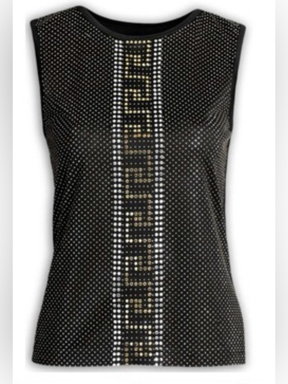 Versace for H&M 2011 Studded Tank Top Black Sleeveless Women’s Size 8